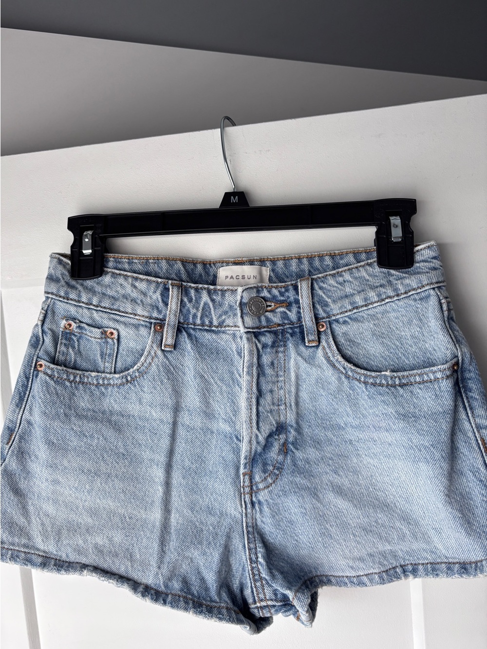 PacSun Light Wash High-Rise Denim Shorts